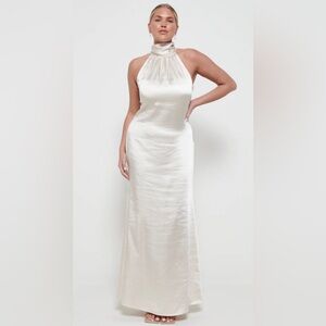 Pretty lavish odelle maxi bridesmaid dress in champagne